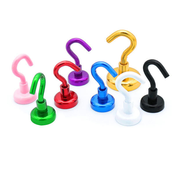 แรง สี แม็กเนตประโยชน์ Hooks แม็กเนตถ้วย Hooks ทนทานสนิม
