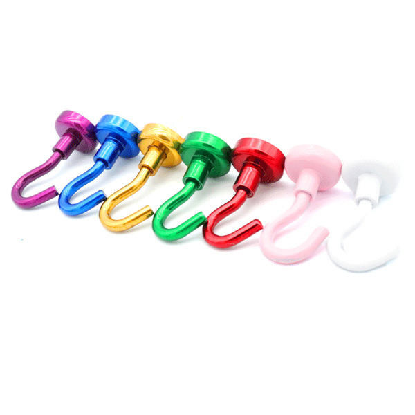 แรง สี แม็กเนตประโยชน์ Hooks แม็กเนตถ้วย Hooks ทนทานสนิม