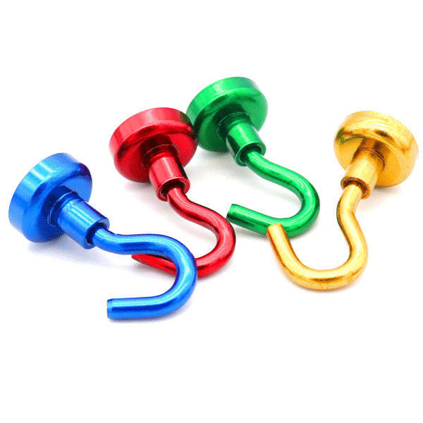 แรง สี แม็กเนตประโยชน์ Hooks แม็กเนตถ้วย Hooks ทนทานสนิม