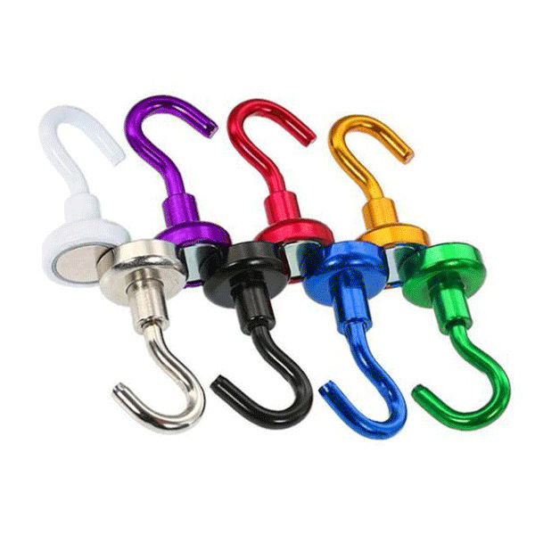 แรง สี แม็กเนตประโยชน์ Hooks แม็กเนตถ้วย Hooks ทนทานสนิม