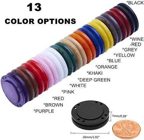 ปุ่มเสื้อแม่เหล็กหลายสี ไม่เห็น ปุ่มเย็บซ่อนสําหรับผ้าม่าน ไนลอนที่สามารถล้างได้