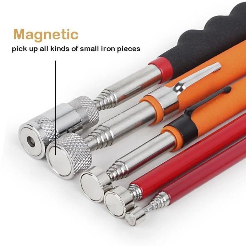 JIS มาตรฐานแม่เหล็ก Telescopic เครื่องมือรับด้วยแสง LED ปรับสําหรับการรับสกรูลูกเล็บ bolt