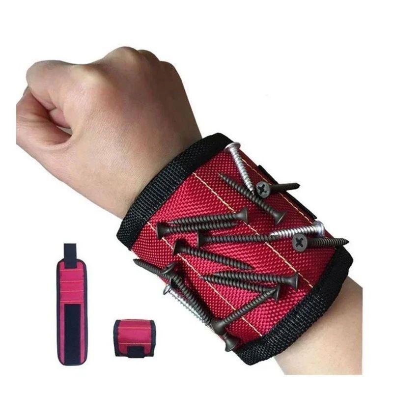 สายข้อมือแม่เหล็ก แข็งแรงแม่เหล็ก แขนข้อมือถือเล็บ บีทขุด จับสกรูเครื่องมือเก็บข้อมือ