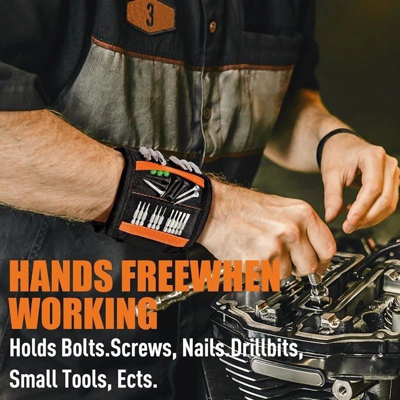 แม็กเนต แขนข้อมือ แขนเครื่องมือ แขนเหล็กแรงสําหรับการถือสกรู เล็บเจาะ DIY