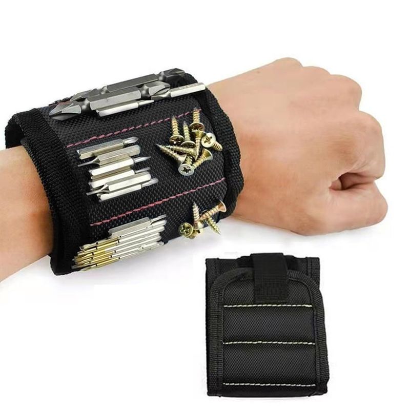 สายข้อมือแม่เหล็กสําหรับการถือสกรู ผู้ถือเข็มขัดเครื่องมือ เครื่องมือเย็นสําหรับการเก็บของ