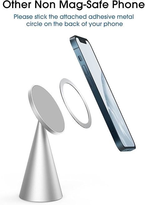 ฐานโทรศัพท์แม่เหล็ก เหมาะกับ iPhone 13& iPhone 12, Mini, Pro และ Pro Max, ตัวถืออลูมิเนียมปรับได้