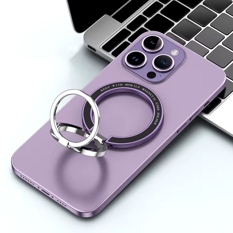 เครื่องถือแหวนโทรศัพท์มือถือแม่เหล็ก เหมาะกับ iPhone 12 13 14 ซีรีส์ MagSafe ถือโทรศัพท์มือถือถอดถอน